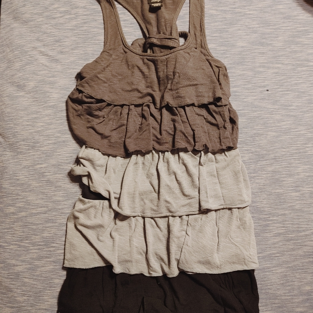 Medium vanity blouse, grey and black